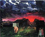 George Bellows Red Sun painting